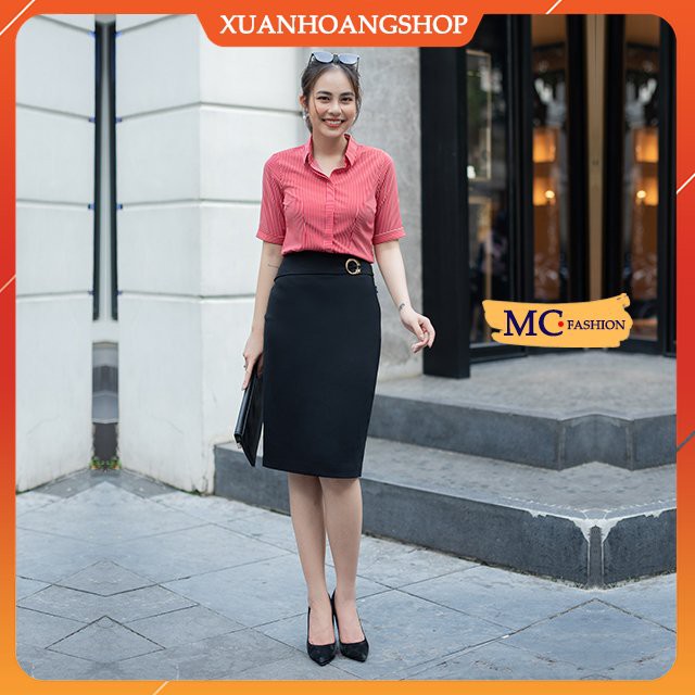 Chân Váy Bút Chì Mc Fashion Đẹp Dáng Nữ Công Sở Dài Qua Gối, Màu Xanh Đen Tím Than Cao Cấp Cv0371 | BigBuy360 - bigbuy360.vn