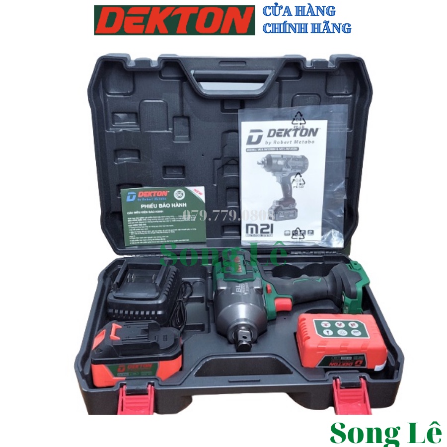 Máy Siết Bulong Pin Dekton M21-IW1450N - Lực Siết 1450Nm - Motor Brushless - Đầu Khẩu 3/4- Chân Pin Phổ Thông