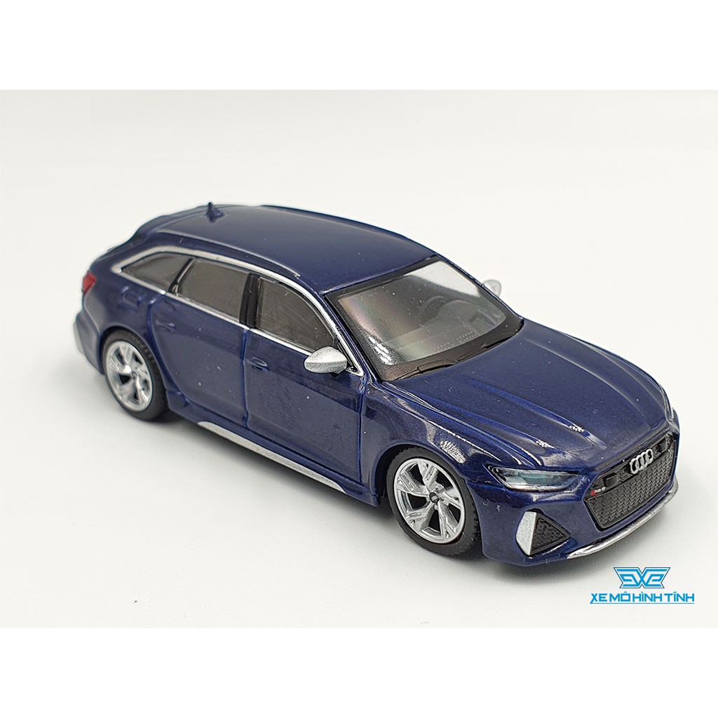 Xe Mô Hình Audi RS 6 Avant Navarra Blue Metallic LHD Tỉ lệ 1:64 MiniGT (Xanh)