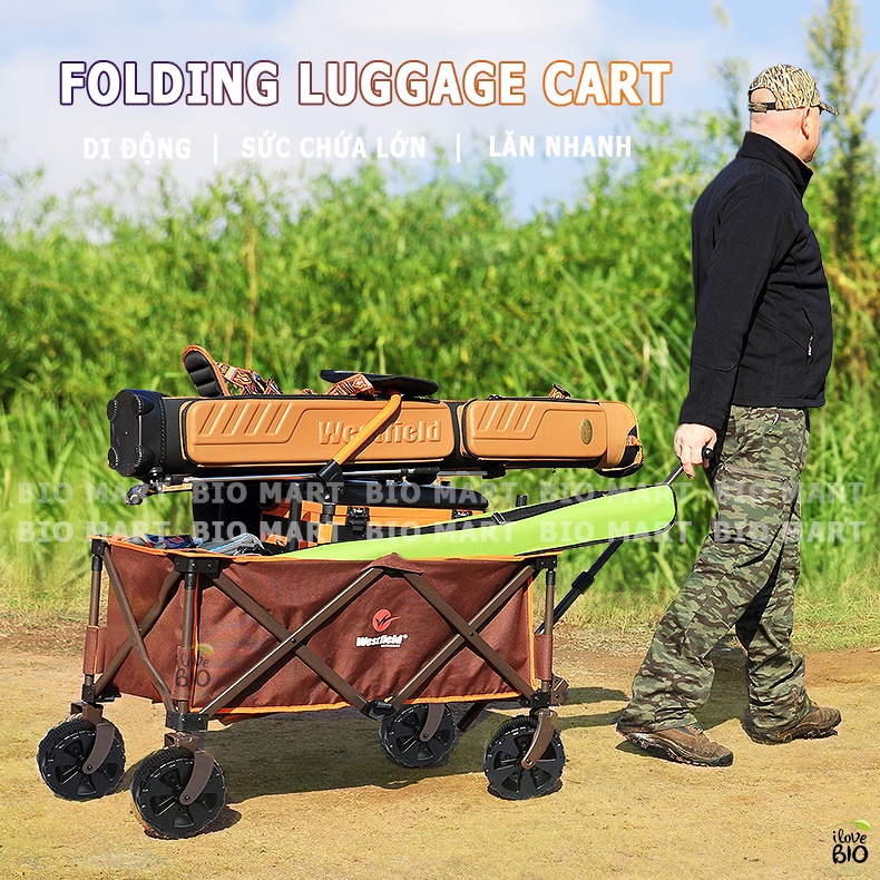 Xe Kéo Dã Ngoại Gấp Gọn BrotherWalking – Xe Kéo Đẩy Đựng Đồ Du Lịch Dã Ngoại Sức Chứa 100Kg - P020 | BigBuy360 - bigbuy360.vn