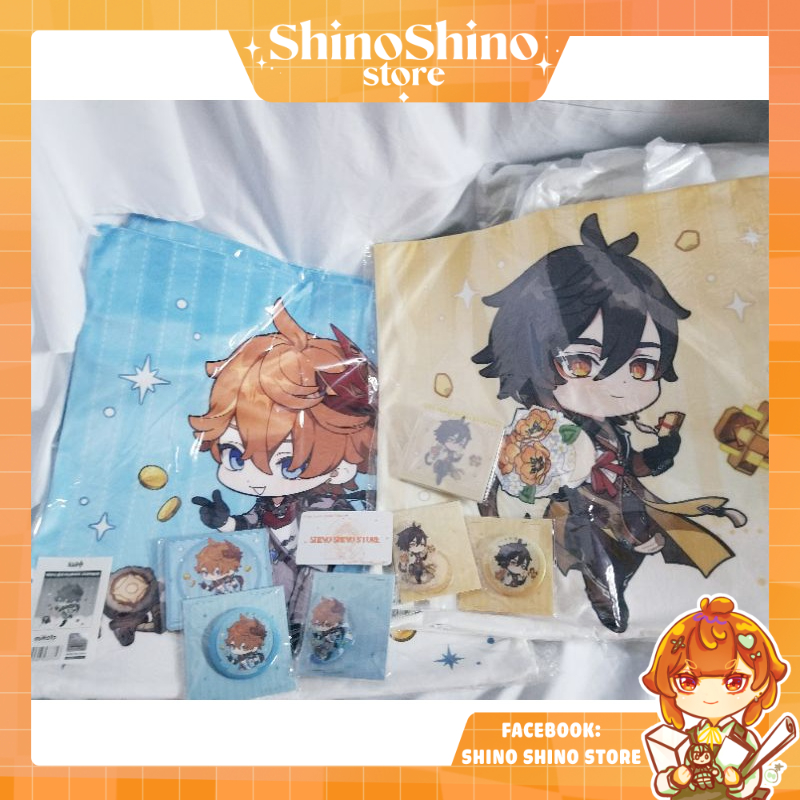 Mô hình nhân vật mini standee acrylic/ huy hiệu genshin impact official a gift for you chính hãng