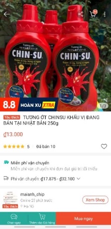 Tương ớt Chinsu 250g