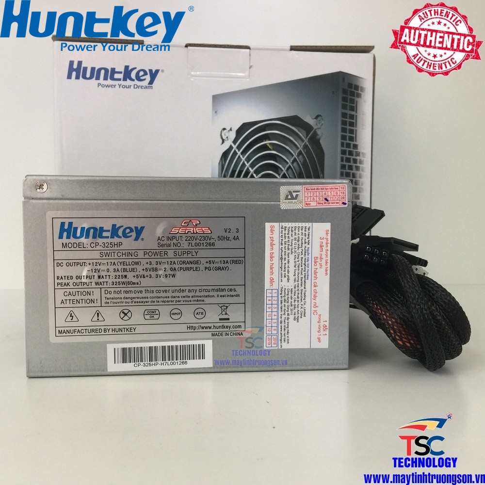 Nguồn Máy Tính HUNTKEY CP-325HP 325W Fan 12cm | Bảo Hành 3 Năm Chính Hãng ANC