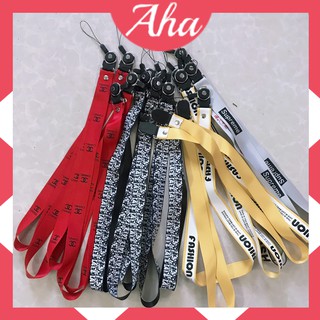 Dây đeo điện thoại bản to, đeo thẻ học sinh, thẻ STRAP, dây dài, nhiều màu vải mềm, có móc khóa sỏ tay