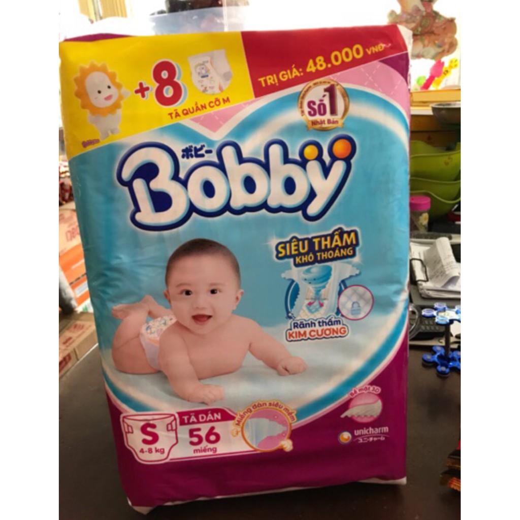 [TẶNG BỘ ĂN DẶM]Tả dán Bobby size S56