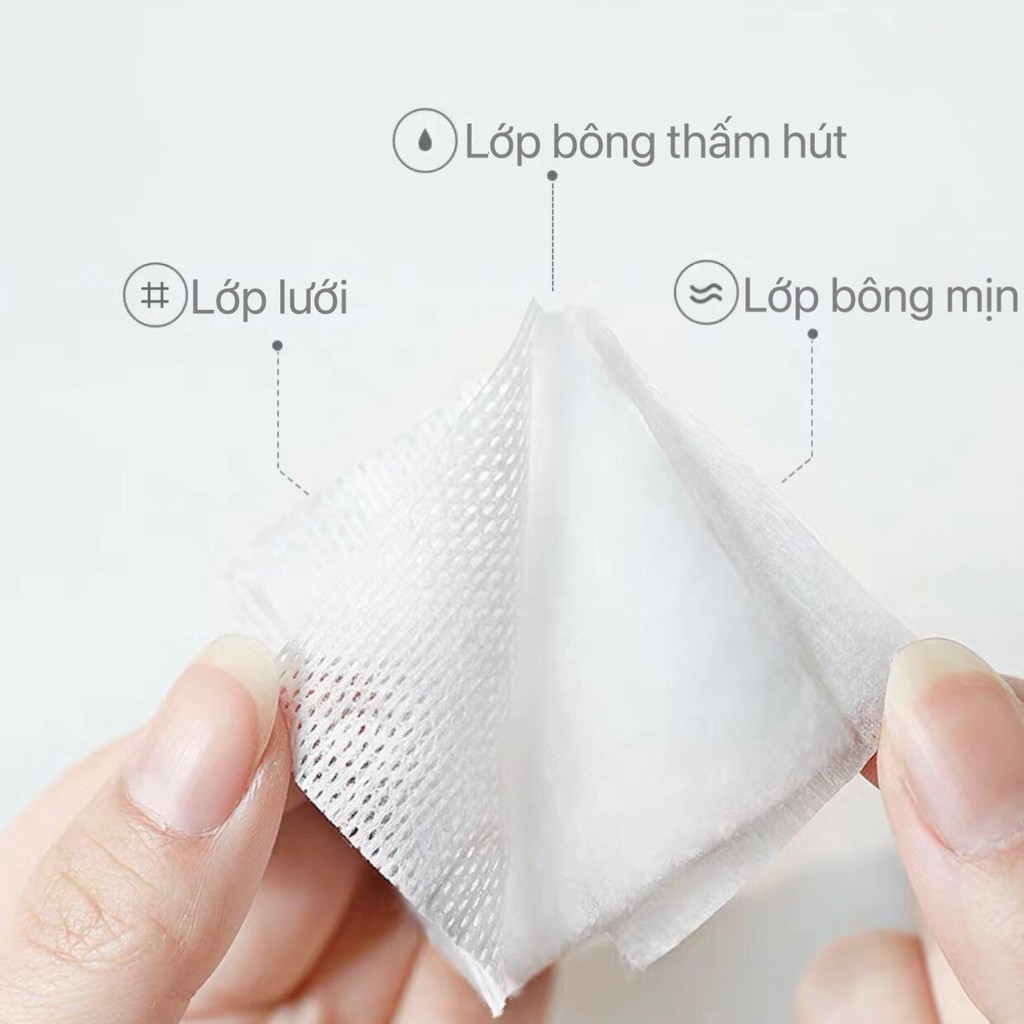 LAMEILA – Bông tẩy trang 2 mặt 3 lớp gói 222 miếng LAML04