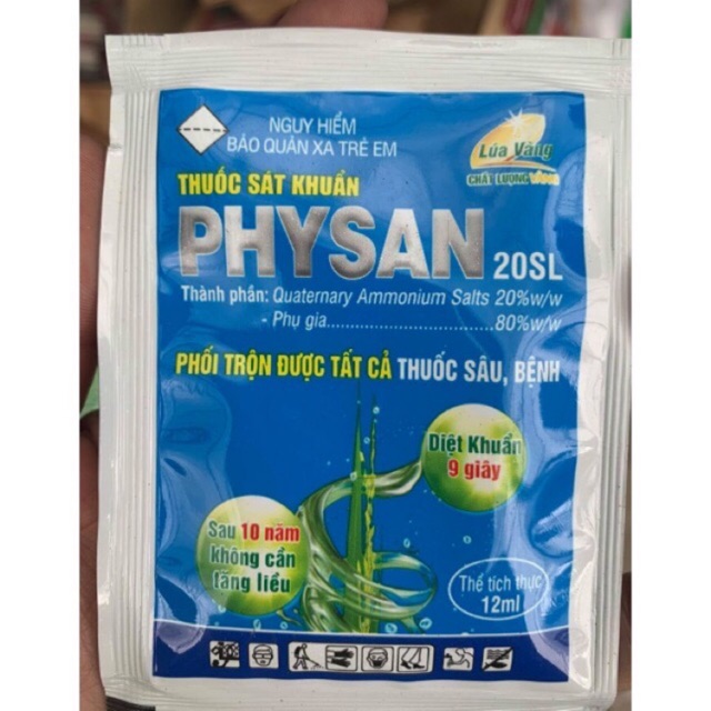 THUỐC SÁT KHUẨN PHYSAN 20SL TRỪ BỆNH THỐI NHŨN (GÓI 12ML)