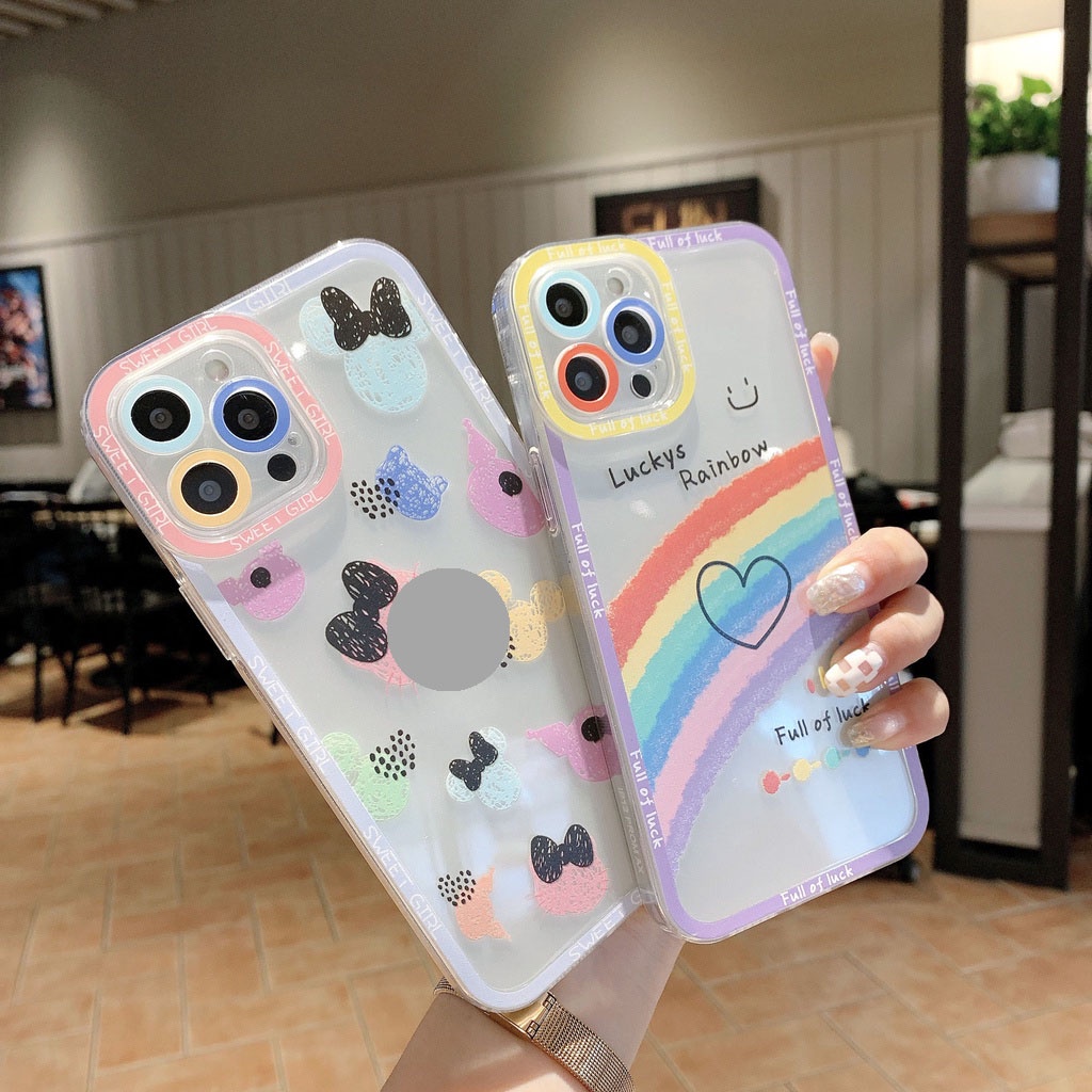 Ốp Lỗ Viền Camera Cầu Vồng Cho Iphone 13Promax Đến 7Plus-ZUMI STORE