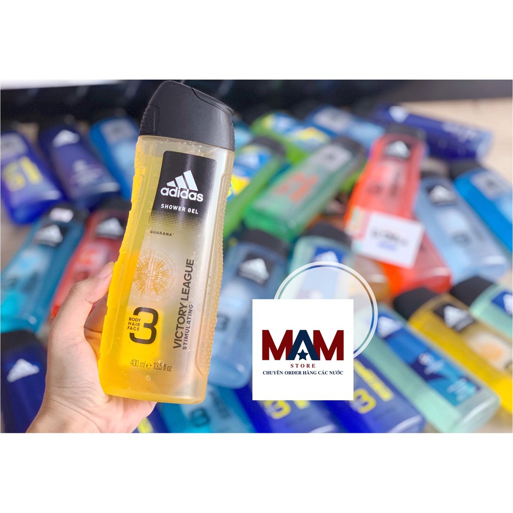 ADIDAS DẦU GỘI SỮA TẮM SỮA RỬA MẶT 3 IN 1 ADIDAS 400ML