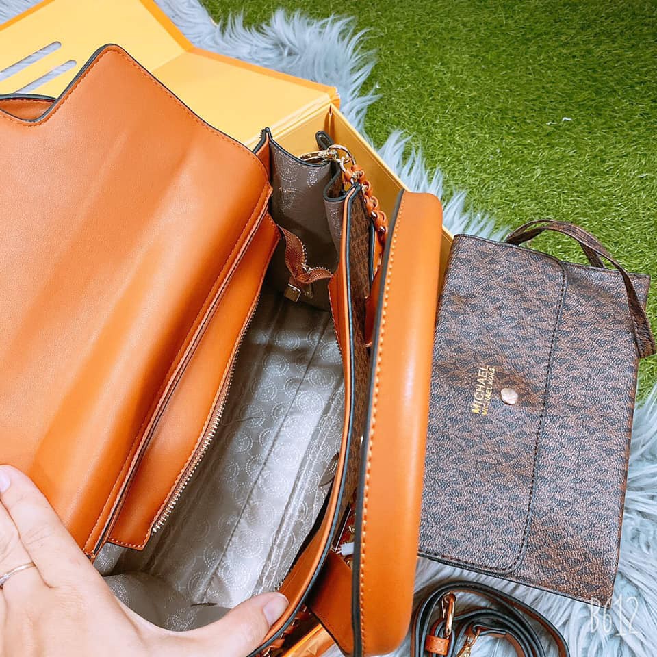 Túi xách nữ MK size 28cm kèm dây đeo dài nhiều màu tặng kèm ví