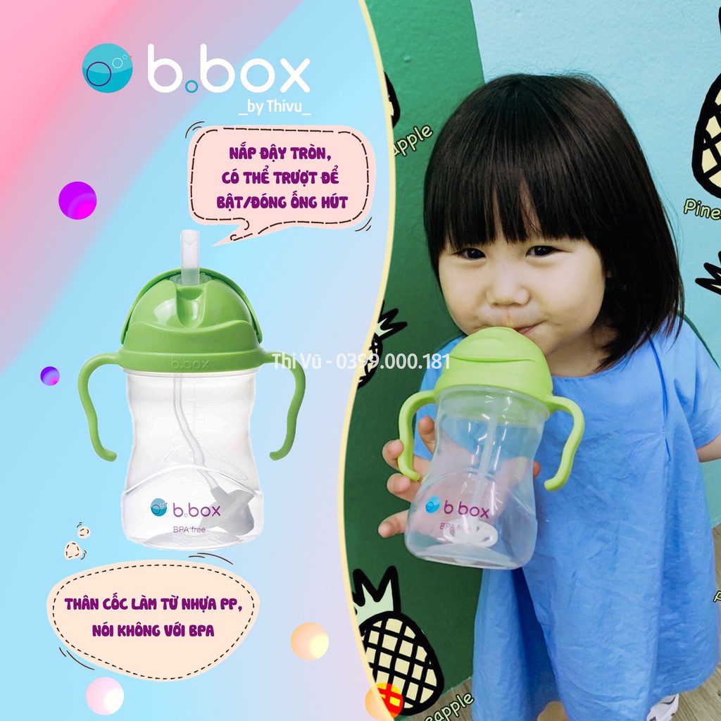 Bình nước cho bé BBox, Bình tập uống nước cho bé Bbox chống sặc 240ml từ 6M - Thi Vũ
