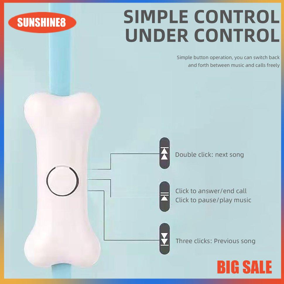 【SUN】Tai Nghe Nhét Tai Có Dây  Earbud Gamer Trong tai Phim hoạt hình Mèo Vuốt Dây tai nghe Trong Có Mic