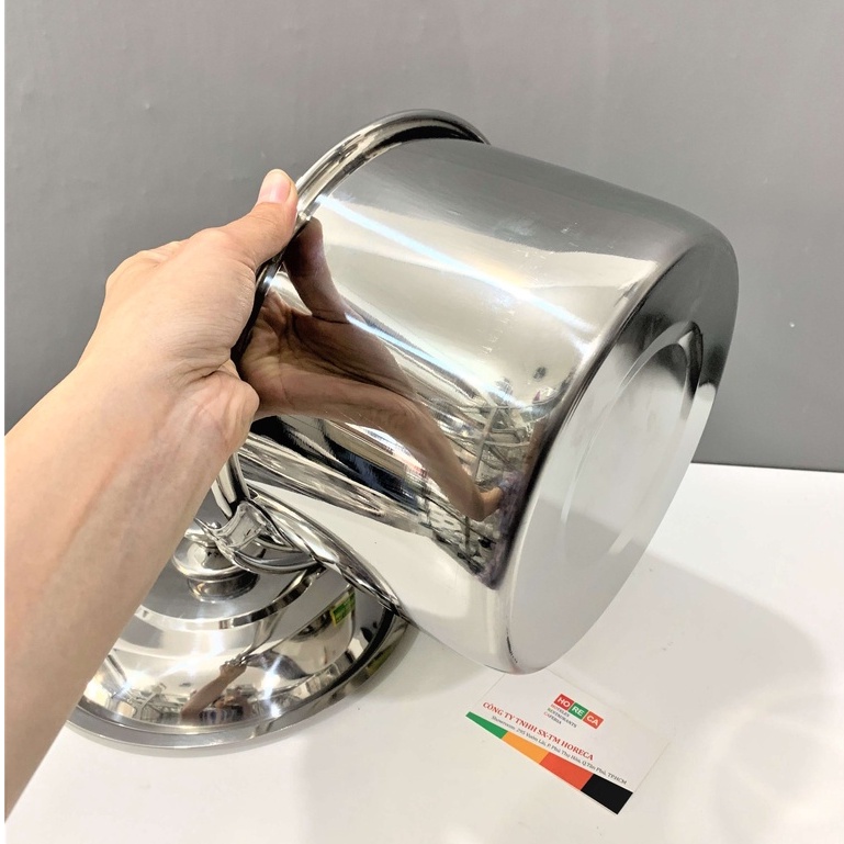 XÔ [INOX 304] CÓ QUAI XÁCH, CÓ NẮP ĐỰNG NƯỚC LÈO, ĐỰNGTHỨC ĂN, XÁCH CƠM