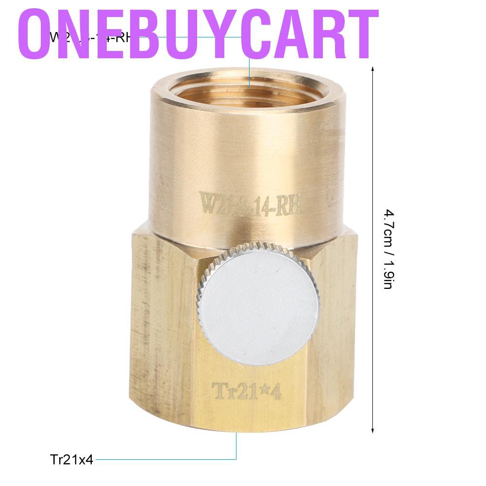 Onebuycart CO2 Cylinder Refill Adapter Tr21x4 To W21.8-14-RH Soda Water Filling