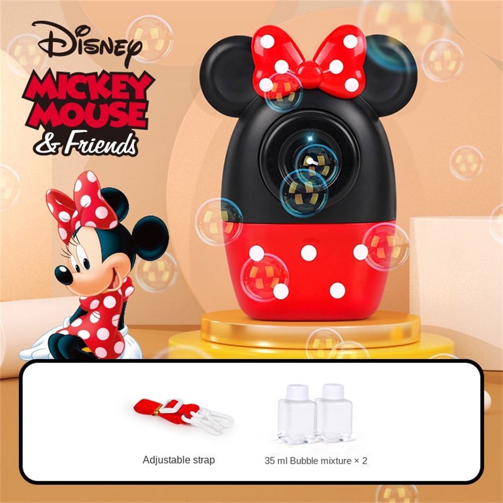 Máy Thổi Bong Bóng Tự Động 10 Lỗ Hình Disney Mickey Minnie Có Đèn Và Âm Thanh Dành Cho Trẻ Em