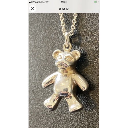Dây chuyền bạc gấu teddy Tiffany