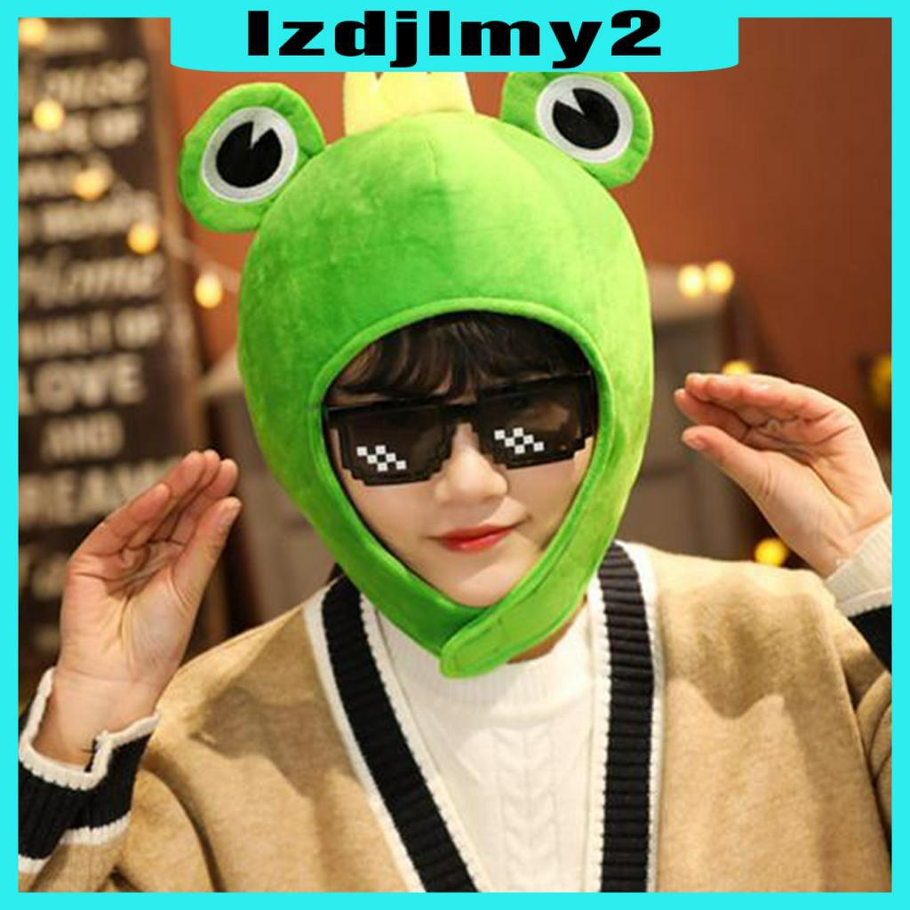 Nón Đội Hóa Trang Ếch Xanh Mắt To Nhồi Bông Dễ Thương Lzdjlmy2