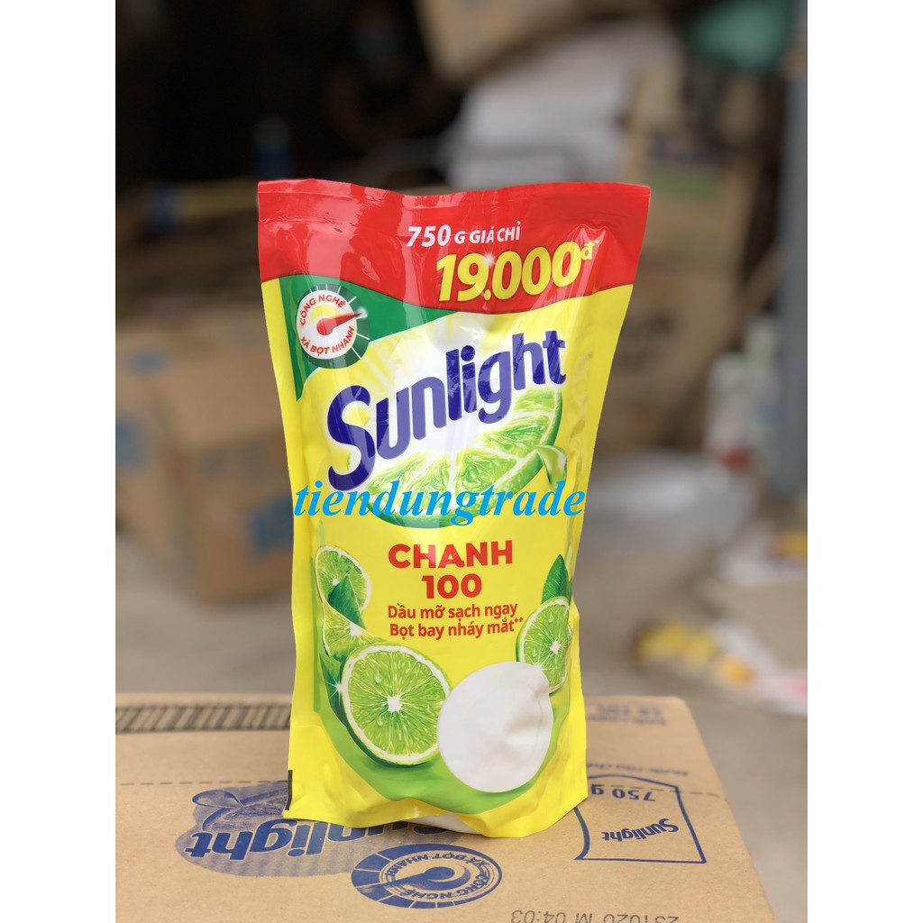 Nước rửa chén Sunlight hương Chanh/Thiên Nhiên/ Matcha Nhật Bản túi 750g 3 màu ngẫu nhiên