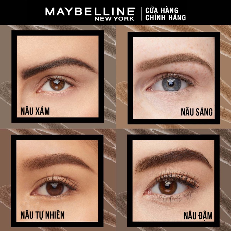 Chì Kẻ Mày 36H Lâu Trôi, Kháng Nước, Dễ Kẻ, Chuẩn Màu Tattoo Brow Maybelline New York Pigmented Pencil 0.25g