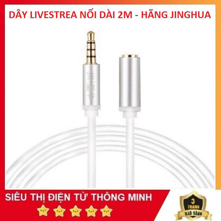 Dây Livestream Nối Dài 2m, Dùng Cho Các Loại Sound Card - Dùng cho Tai Nghe - Lấy Nhạc Điện Thoại