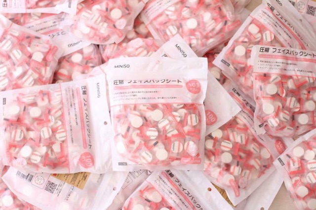 ✅[CHÍNH HÃNG] COMBO 30 MẶT NẠ NÉN MINISO NHẬT BẢN