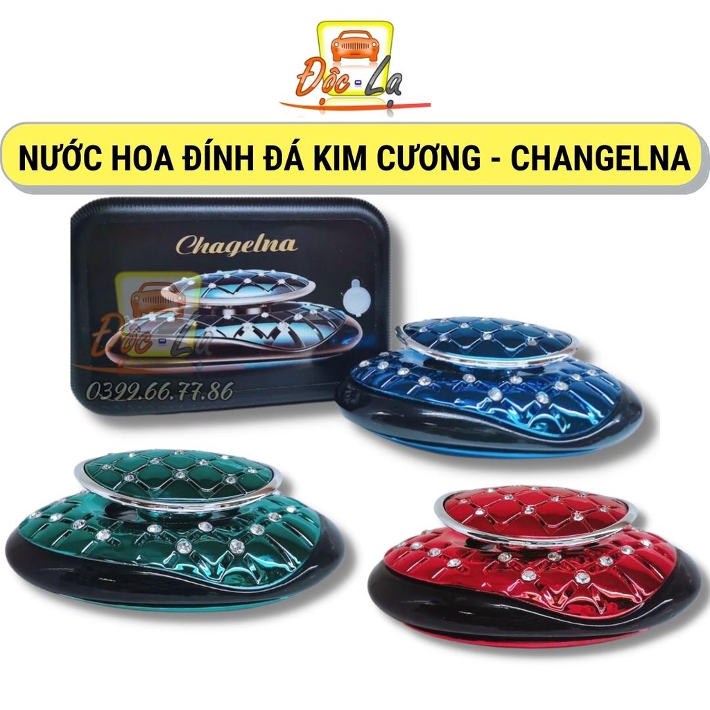Nước Hoa Ô Tô Đính Đá Kim Cương Changelna Mùi Thơm Nhẹ Nhàng - Nước Hoa Trang Trí Taplo Xe Hơi