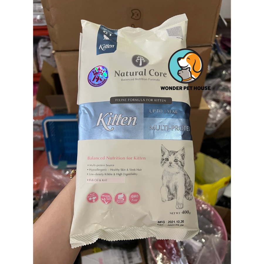 Hạt hữu cơ cho mèo con 400g Natural Core Bene C1 Kitten - Hạt Organic Tốt Cho Sự Phát Triển Mèo Nhỏ