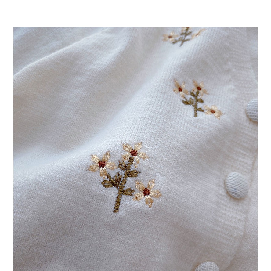 Áo cardigan thêu hoa xinh - Hàng order