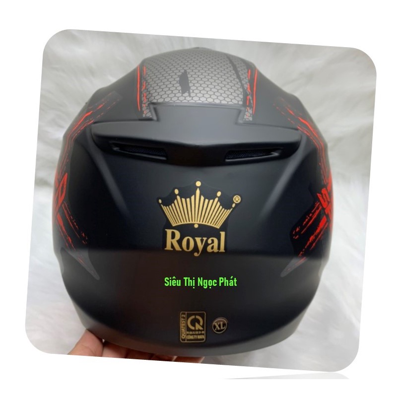 [PHƯỢT NGẦU] Mũ bảo hiểm 3/4 ROYAL có kèm kính che mặt_SIZE XL 57-60cm_Màu ĐỎ [HÀNG CHÍNH HÃNG]