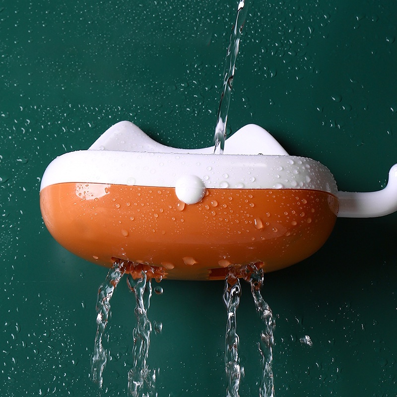 Khay Đựng Xà Phòng Gắn Tường Không Cần Khoan Lỗ Hình Mèo Cute - Dumi Shop