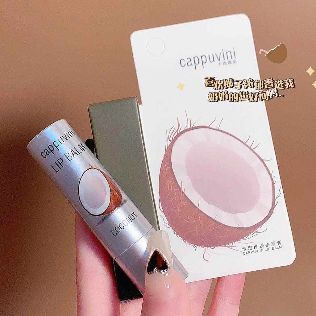 Cappuvini® Son Dưỡng Môi Hình Trái Cây Xinh Xắn