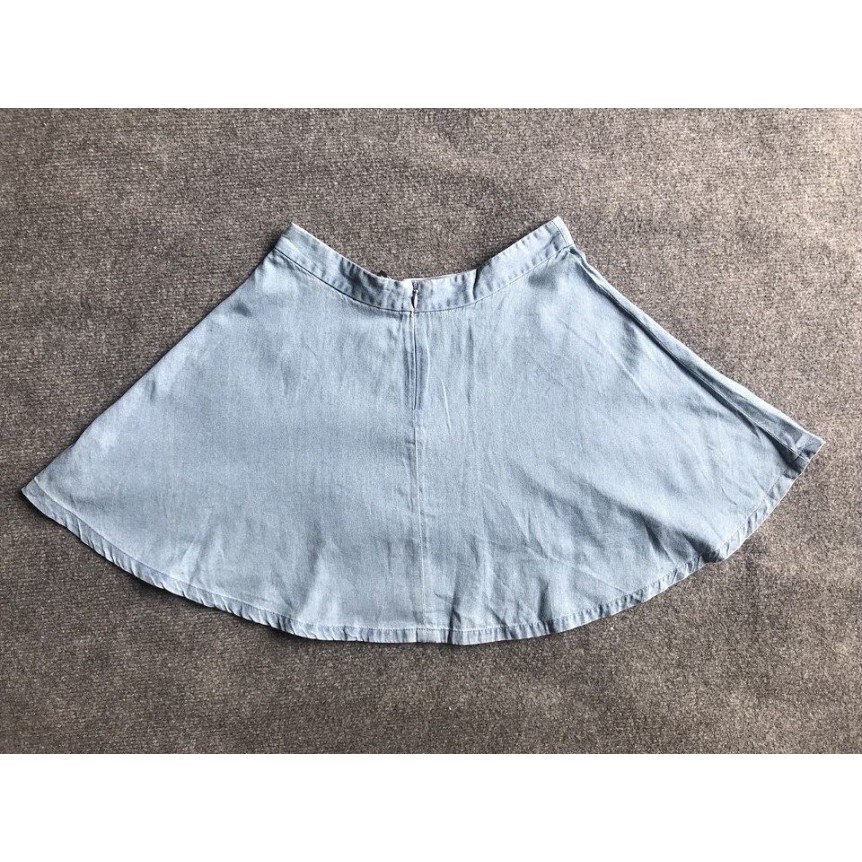 Chân váy F21 Blue Girly Chambray Skater Skirt | BigBuy360 - bigbuy360.vn