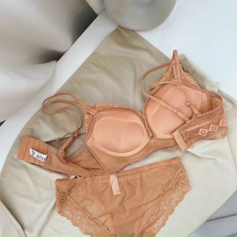 Bộ quần áo lót ren cao cấp Không Gọng Đệm Dày Nâng Ngực SUIT3301