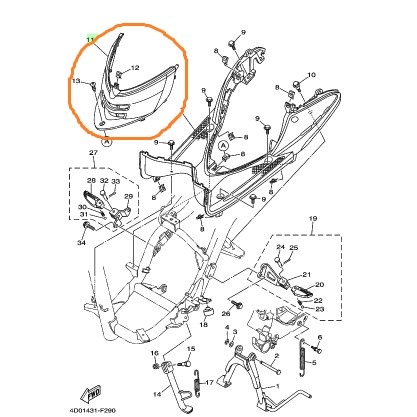 Ốp bình xăng Mio Classico 2007 - 2012 Yamaha