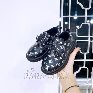 [G016] Giày đen họa tiết bạc cho bé sz 26-30