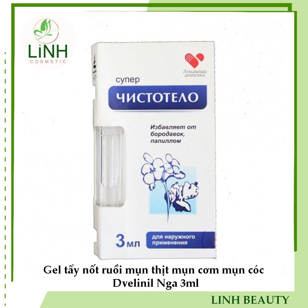 Gel tẩy nốt ruồi mụn thịt mụn cơm mụn cóc Dvelinil Nga 3ml
