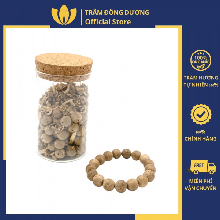 Vòng Đeo Tay Trầm Hương Phong Thủy - Vòng Chuỗi Tràng Đeo Tay Thời Trang Unisex Trầm Hương Tự Nhiên - Trầm Đông Dương
