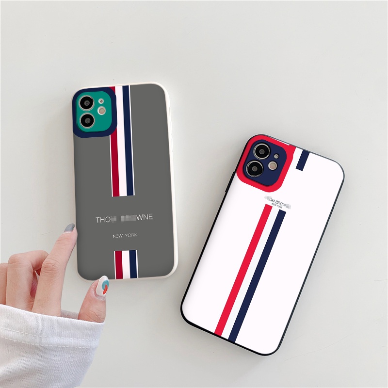 Ốp iphone THÔM Brown ốp cạnh vuông dẻo ip 6splus/7/7plus/8/8plus/x/xr/xs/11/12/pro/max/plus/13promax nn001