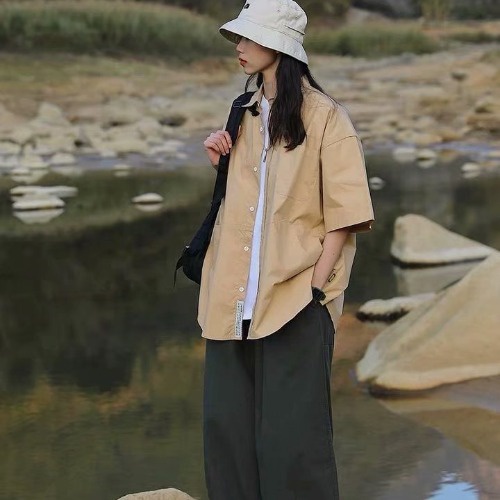 Áo Sơ Mi Tay Ngắn Thời Trang Phong Cách Hàn Quốc Cho Nam