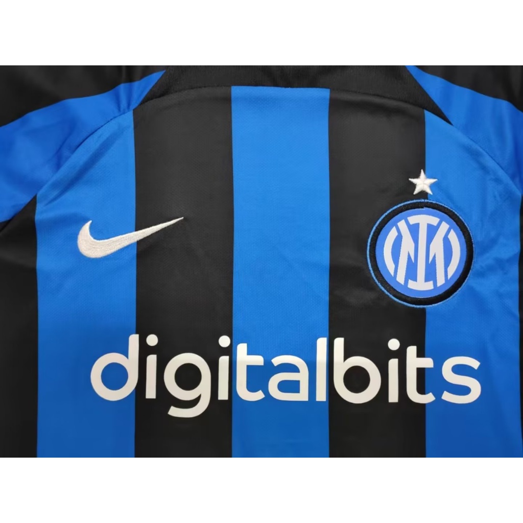 Bộ Quần Áo Bóng Đá Ngắn Tay Đội Tuyển Inter Milan Sân Nhà S-2XL 22-23 Cho Nam