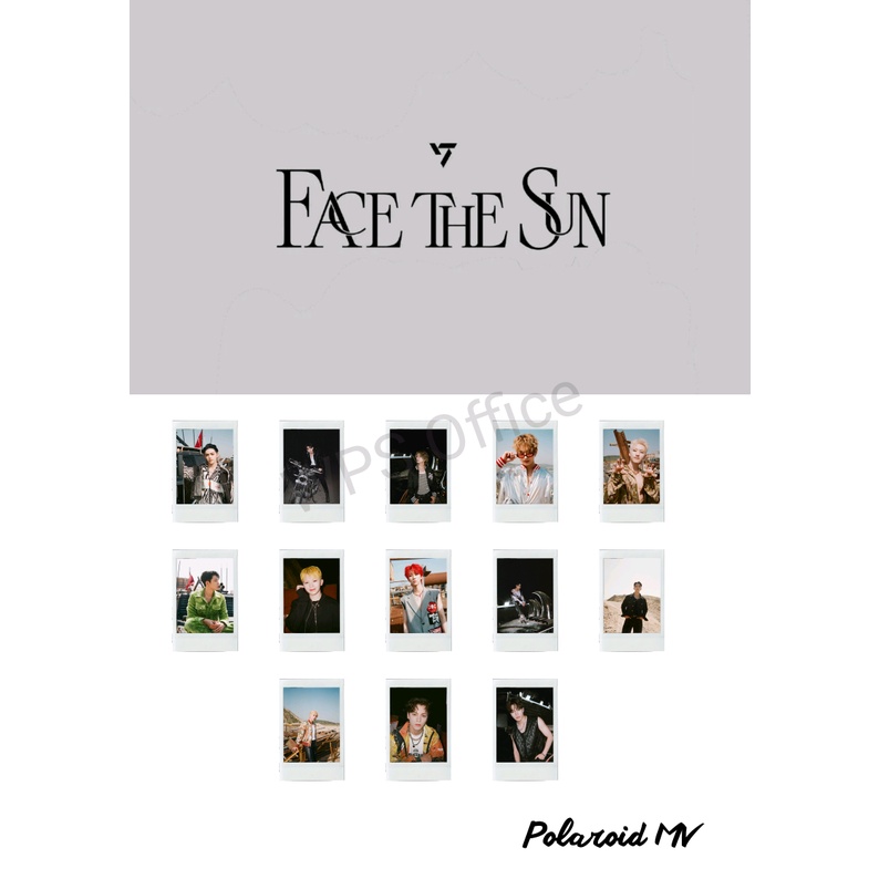 Set polaroid card của SEVENTEEN Fullalbum "Face the Sun"