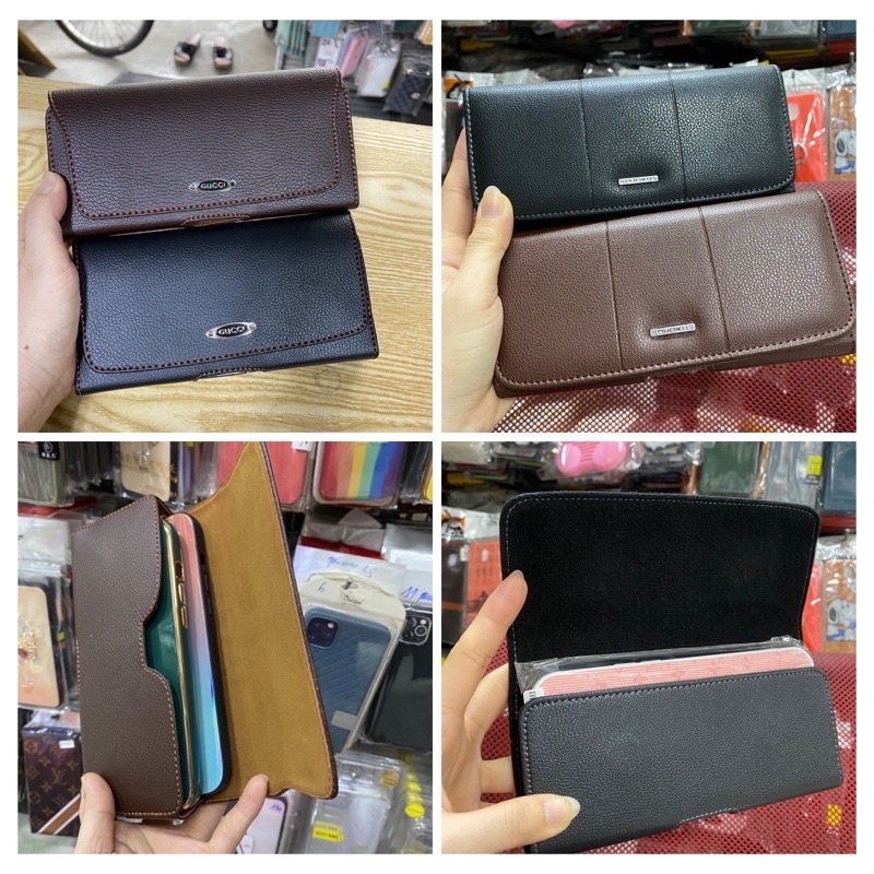 Bao da điện thoại đeo thắt lưng 1 ngăn,2 ngăn Size 6.1- 6.7inch thời trang