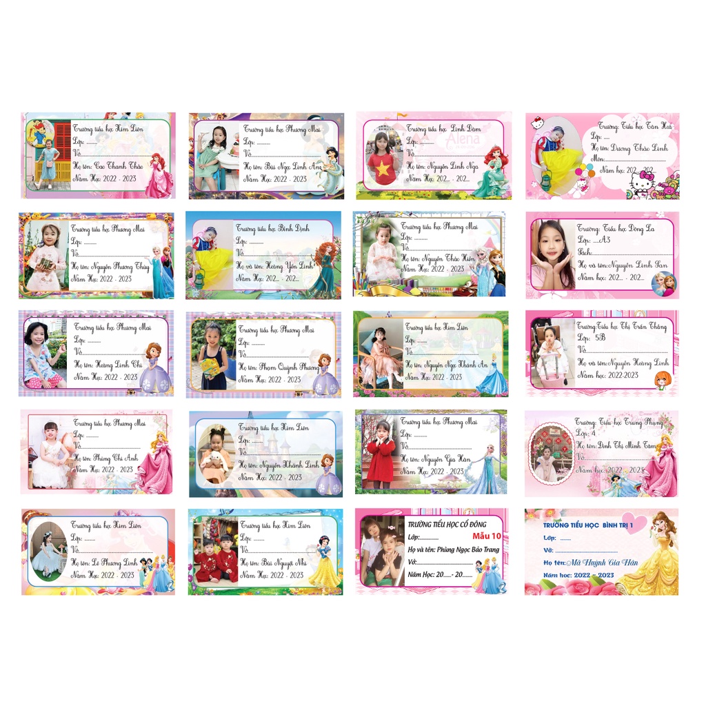 IN NHÃN VỞ THEO YÊU CẦU COMBO 20 CÁI