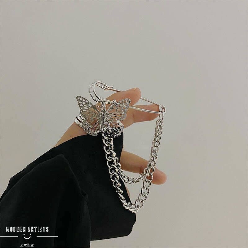 Ghim cài áo AY hình bướm đơn giản dành cho nữ