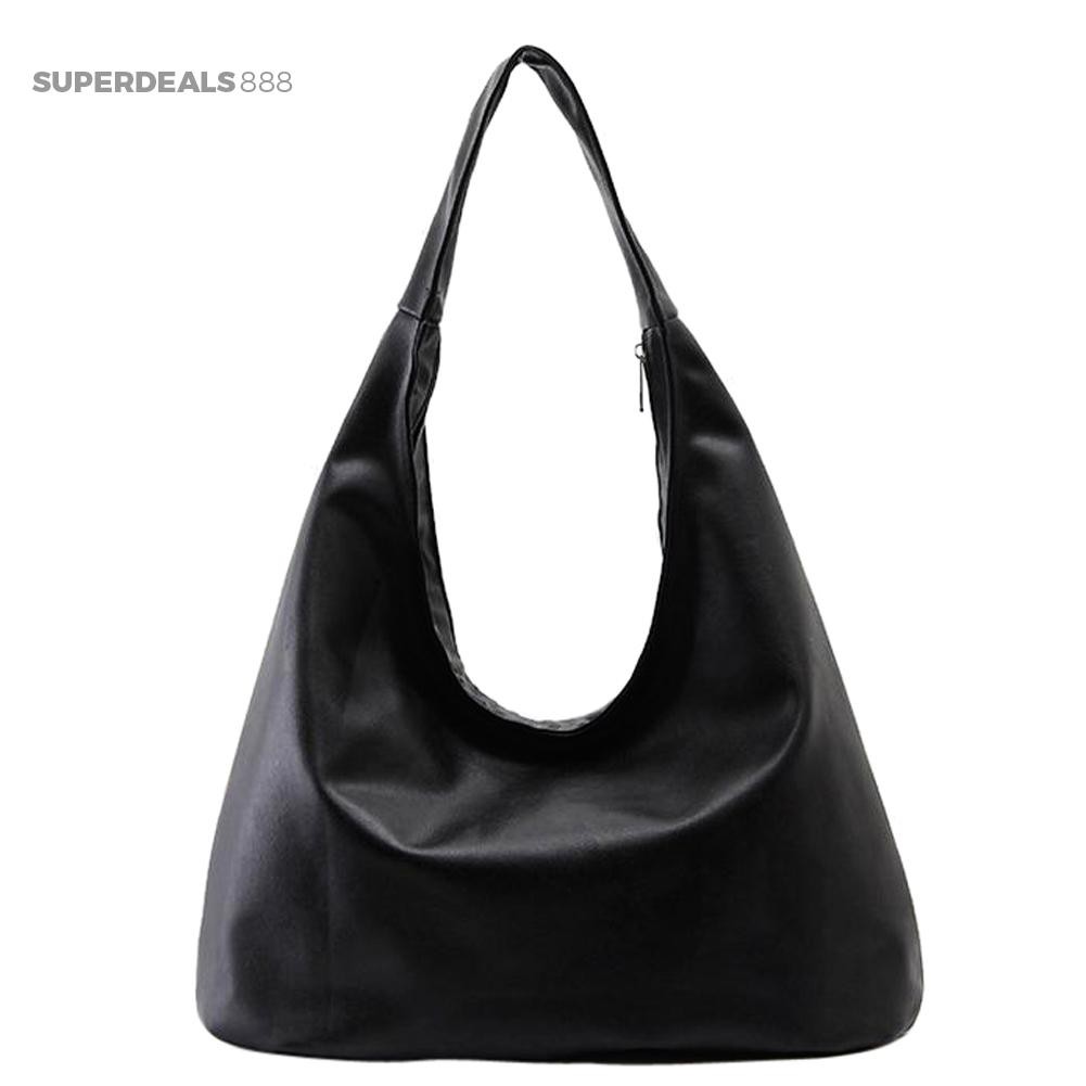 SUPER FASHIONʚ♥2018 New Fasion Black PU Leather Economy Women &amp;amp Handbag