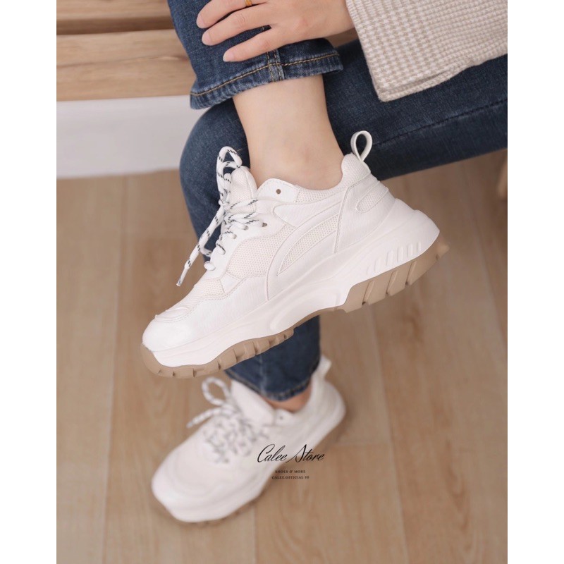 ẢNH THẬT giày sneaker trắng fullbox giày thể thao nữ ulzzang độn đế cao tôn dáng 5cm có sẵn