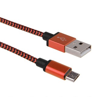 Dây cáp sạc kiểu dây bện dài 2M cổng USB Micro USB 5V cho Android