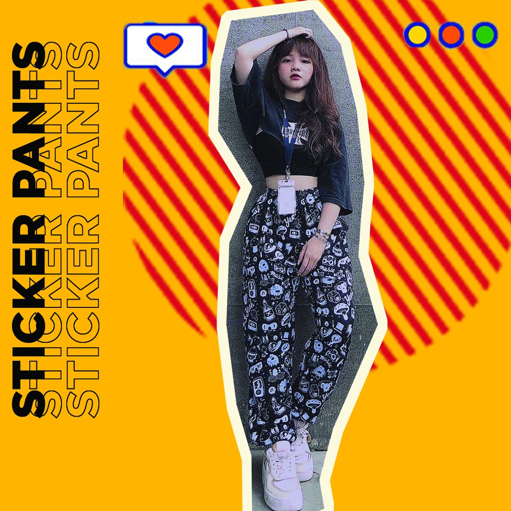 [STICKER PANTS] | Quần Hoạ Tiết | Yeah | made by Méow