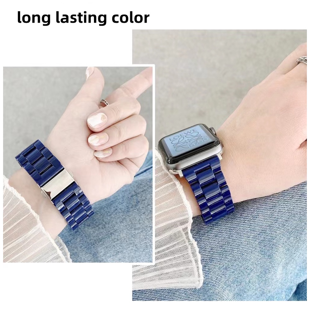 Dây Đeo Thay Thế Bằng Resin Cho Đồng Hồ Thông Minh Apple watch series 8 / 7 / SE / 6 5 4 3 2 1 41MM 45MM 38mm 40mm 42mm 44mm