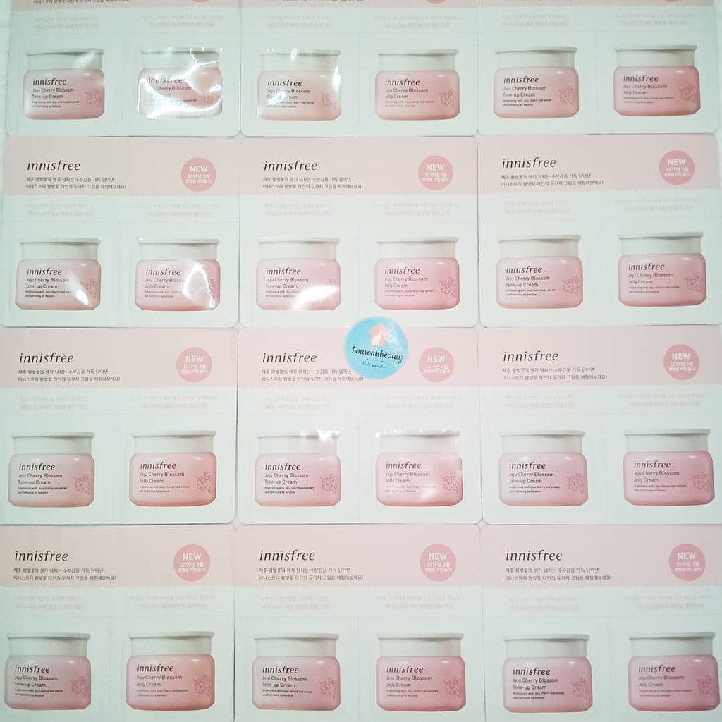 Sample 2ml Combo Dưỡng Trắng Nâng Tone Và Dưỡng Ẩm Jeju Cherry Blossom Tone-up cream và Jelly cream  to 2 in 1 | BigBuy360 - bigbuy360.vn